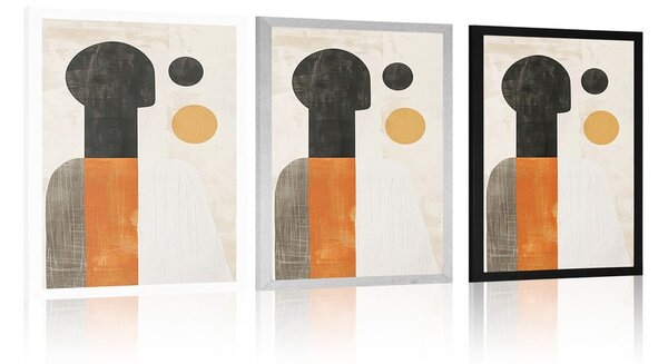 Plakat japandi artystyczna abstrakcja