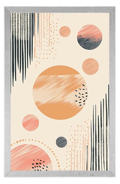 Plakat eleganckie kręgi Peach Fuzz