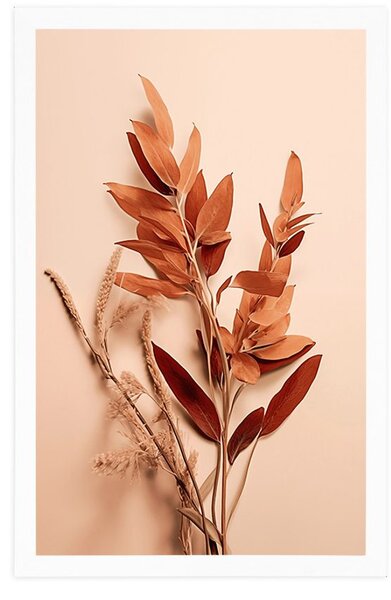 Plakat liście Peach Fuzz