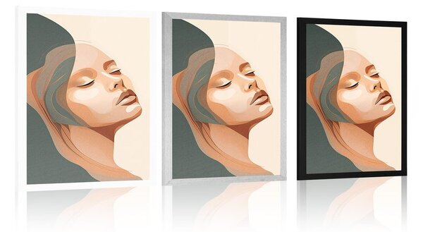 Plakat piękno kobiety Peach Fuzz