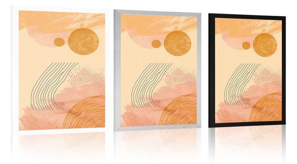 Plakat nowoczesne wzorz Peach Fuzz