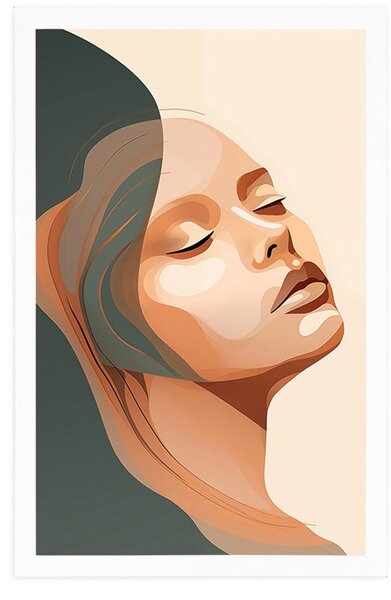Plakat piękno kobiety Peach Fuzz
