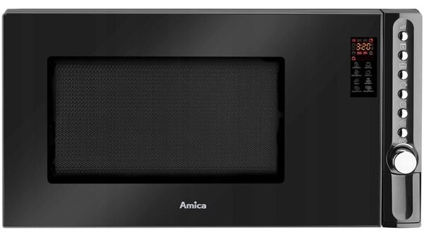 Kuchenka mikrofalowa AMICA AMGF23E1GB 900W średnica 27 cm pojemność 23 L MultiWave System Czarny