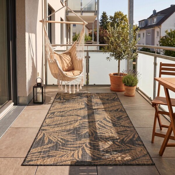 Czarny/brązowy dywan odpowiedni na zewnątrz 80x150 cm Mira 1451 – Ayyildiz Carpets