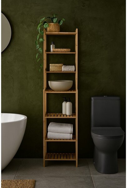 Bambusowy regał łazienkowy w naturalnym kolorze 40x154 cm Skaren – Bonami Essentials