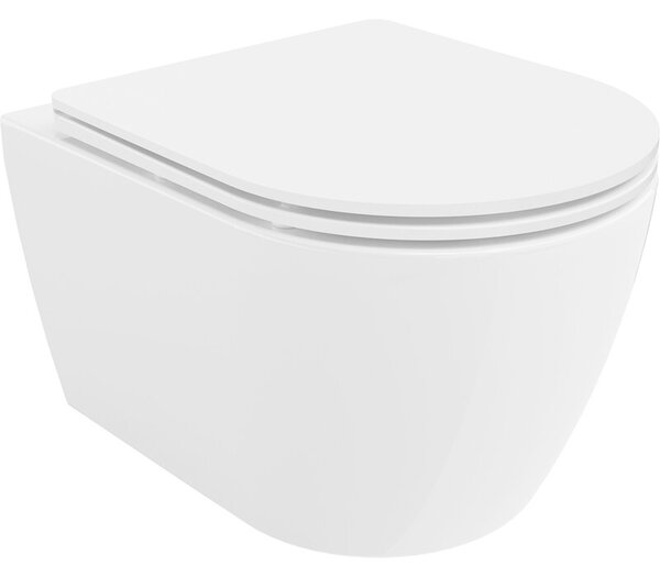 Mexen Carmen miska wc Rimless z deską wolnoopadającą slim, duroplast, biała połysk - 30880300