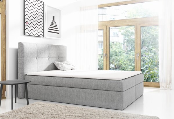 ŁÓŻKO 120X200 KONTYNENTALNE ALMEIRIM + 2 POJEMNIKI + MATERAC + TOPER TKANINY I KOLORY DO WYBORU