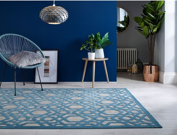 Niebieski dywan odpowiedni na zewnątrz 170x120 cm Oro – Flair Rugs