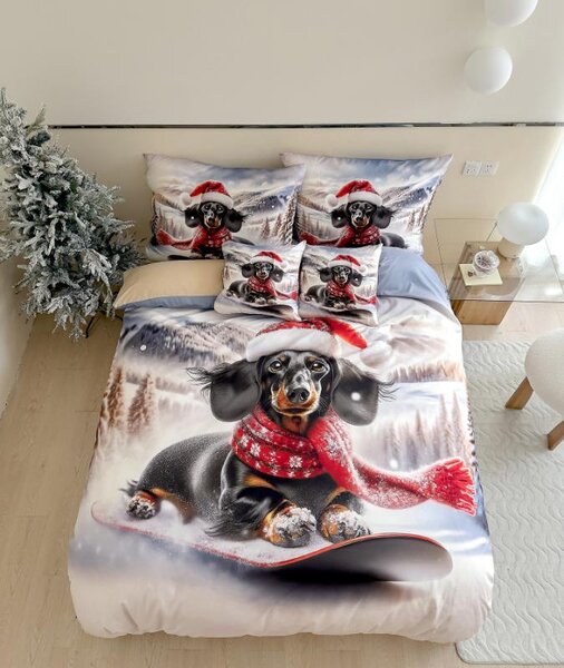 3D pościel z mikroflanelu FROSTY RIDER kolorowe + poszewka na poduszkę 40x50 cm gratis Rozmiar pościeli: 70 x 90 cm | 140 x 200 cm