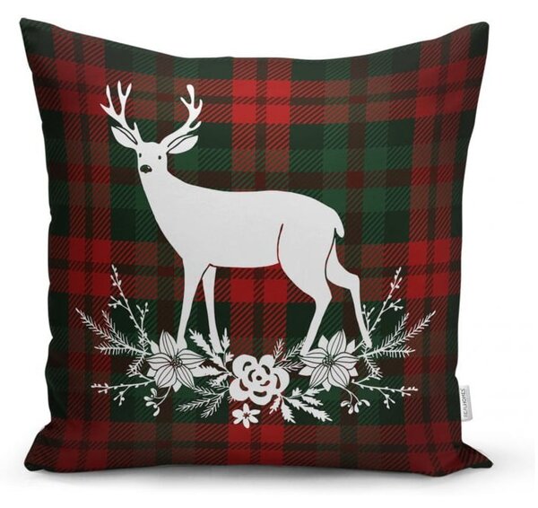 Zestaw 4 świątecznych poszewek na poduszki i bieżnika Minimalist Cushion Covers Tartan Christmas