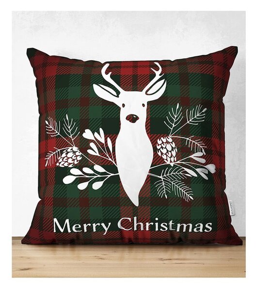 Zestaw 4 świątecznych poszewek na poduszki i bieżnika Minimalist Cushion Covers Tartan Christmas