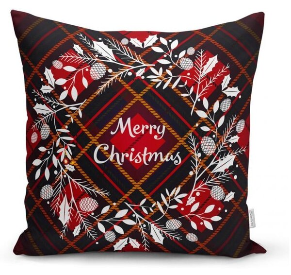 Zestaw 4 świątecznych poszewek na poduszki i bieżnika Minimalist Cushion Covers Tartan Christmas