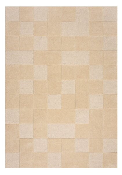 Beżowy dywan wełniany 170x120 cm Checkerboard – Flair Rugs