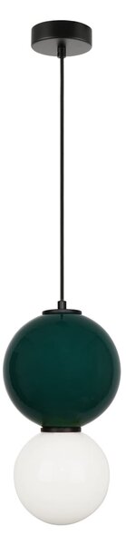 PIEVE lampa wisząca ceramiczna kula zielona 18cm LED 6W 3000K klosz biały PND-95221-1M-GRN