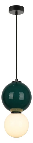 PIEVE lampa wisząca ceramiczna kula zielona 18cm LED 6W 3000K klosz biały PND-95221-1M-GRN