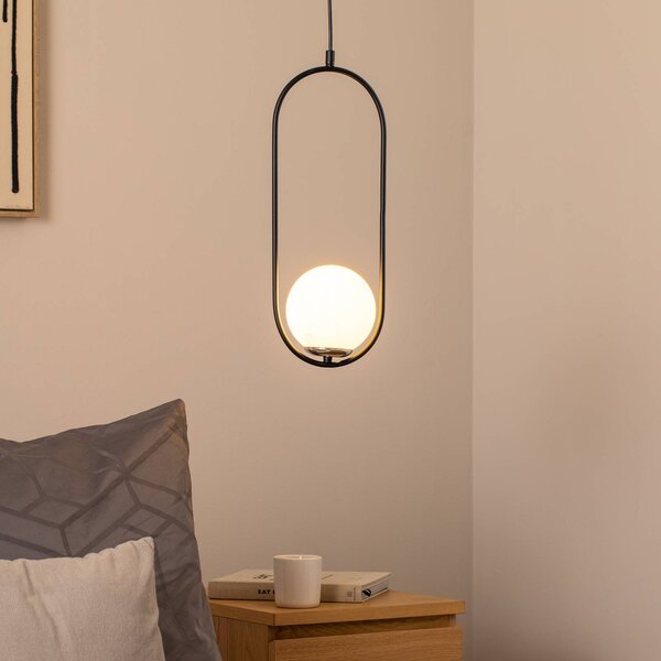 Lampa wisząca szklana Opviq, możliwość ściemniania, czarny, salon / jadalnia, szkło, nowoczesny
