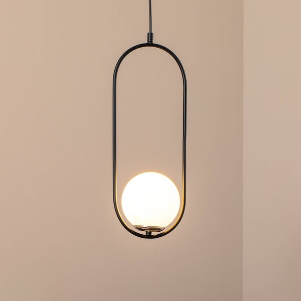 Lampa wisząca szklana Opviq, możliwość ściemniania, czarny, salon / jadalnia, szkło, nowoczesny