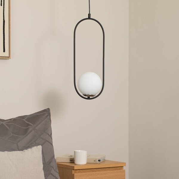 Lampa wisząca szklana Opviq, możliwość ściemniania, czarny, salon / jadalnia, szkło, nowoczesny