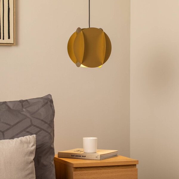 Lampa wisząca Corner Opviq, możliwość ściemniania, mosiężny / złoty, salon / jadalnia, metal, nowoczesny