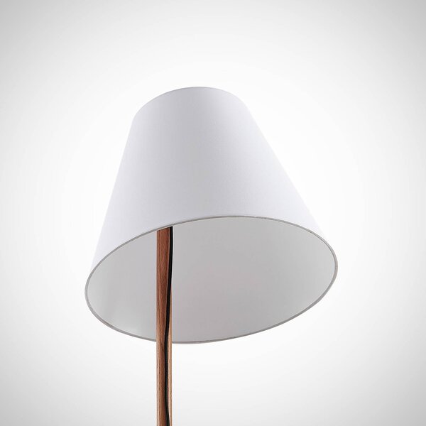 Lampa stojąca Jinda Lucande, biały / opal, salon / jadalnia, tkanina / materiał / jedwab, skandynawski