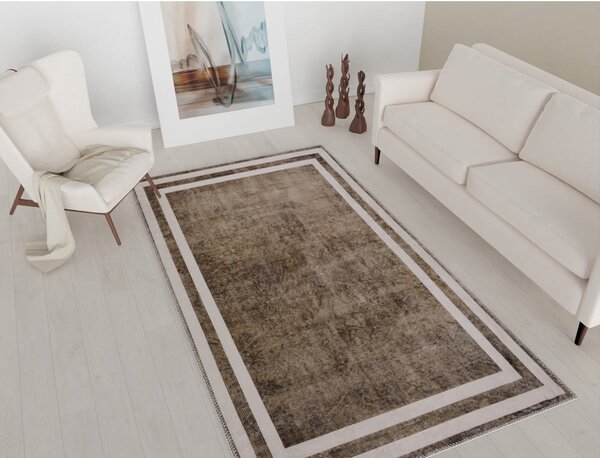Brązowy chodnik odpowiedni do prania 200x80 cm – Vitaus