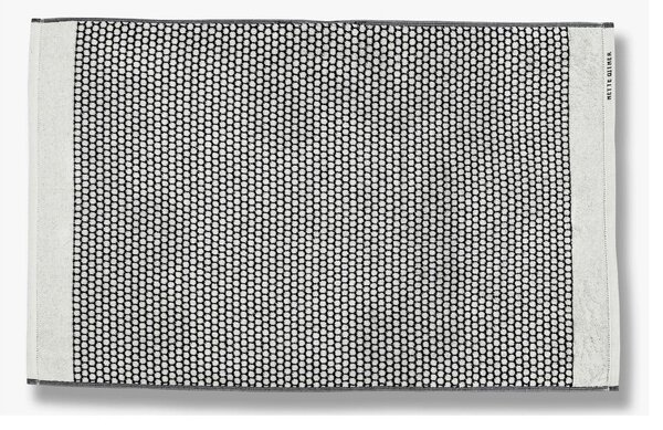 Czarno-biały tekstylny dywanik łazienkowy 50x80 cm Grid – Mette Ditmer Denmark