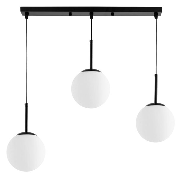 NOWOCZESNA POTRÓJNA LAMPA CZARNA FREDICA W3 PRO