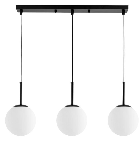 NOWOCZESNA POTRÓJNA LAMPA CZARNA FREDICA W3 PRO