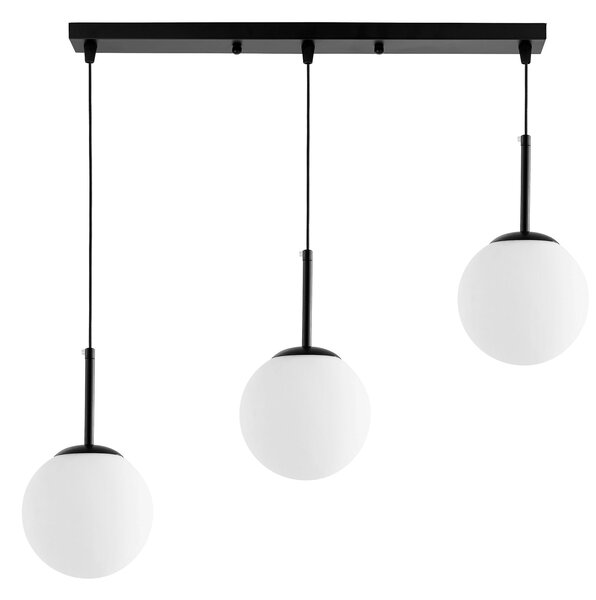 NOWOCZESNA POTRÓJNA LAMPA CZARNA FREDICA W3 PRO