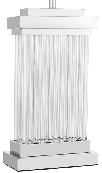 LAMPA NOCNA GLAMOUR BIAŁO-CHROMOWANA DAVOS