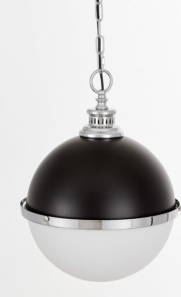 LAMPA WISZĄCA LOFT CZARNO-CHROMOWANA LARGO