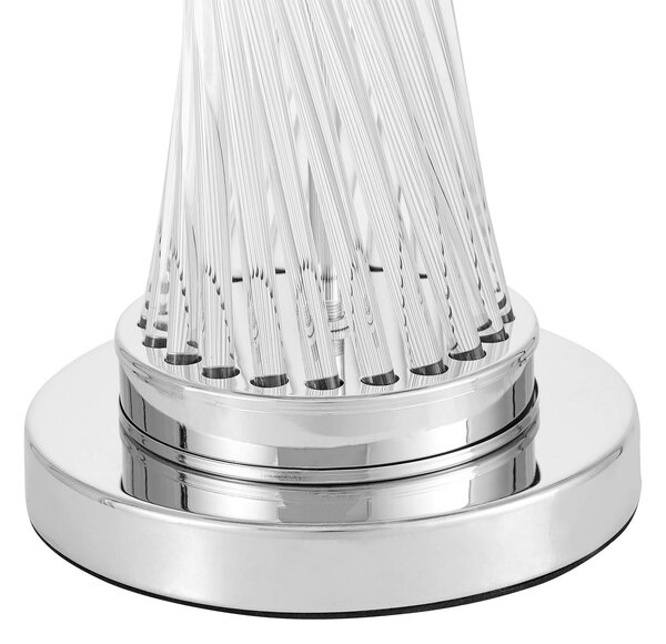 LAMPA NOCNA GLAMOUR CZARNO-CHROMOWANA VILLANOVA