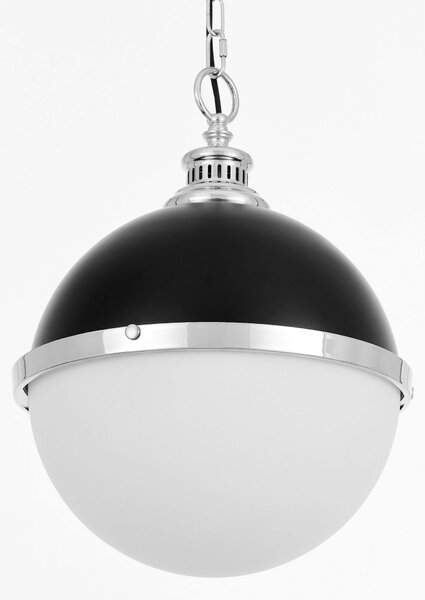 LAMPA WISZĄCA LOFT CZARNO-CHROMOWANA LARGO