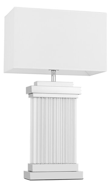 LAMPA NOCNA GLAMOUR BIAŁO-CHROMOWANA DAVOS