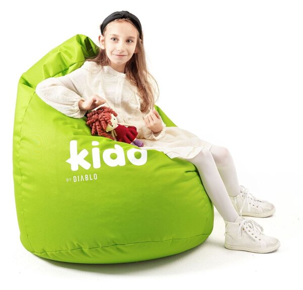 Pufa dla dziecka Kido by Diablo: zielona, worek, dla dziewczynki, dla chłopca