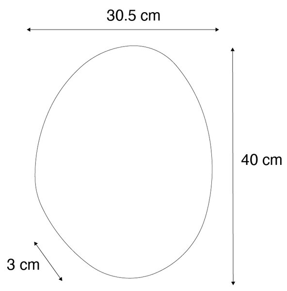 Designerskie lustro łazienkowe 40 cm z LED IP44 - Biba