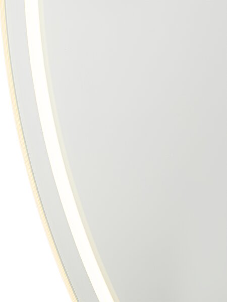Nowoczesne lustro łazienkowe 80 cm z LED i dotykowym ściemniaczem - Sebas