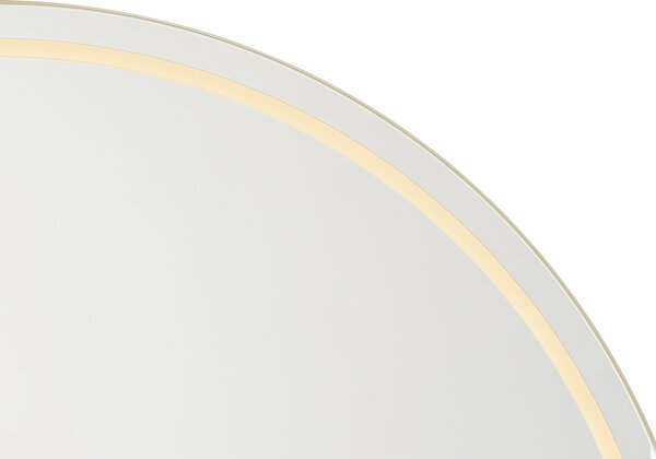 Nowoczesne lustro łazienkowe 60 cm z LED i dotykowym ściemniaczem - Sebas