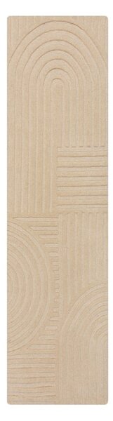 Beżowy wełniany dywan 60x230 cm Zen Garden - Flair Rugs
