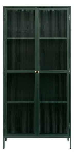 Ciemnozielona metalowa witryna 90x190 cm Bronco – Unique Furniture