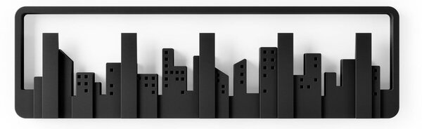 Czarny plastikowy wieszak ścienny Skyline – Umbra