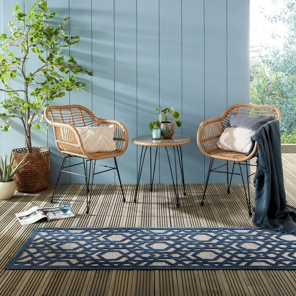 Niebieski dywan odpowiedni na zewnątrz 230x66 cm Oro – Flair Rugs