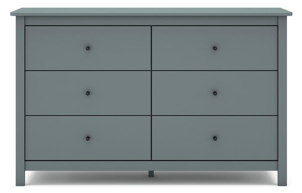 Szarozielona komoda z litego drewna sosnowego 130x80x45 cm Misti – Marckeric