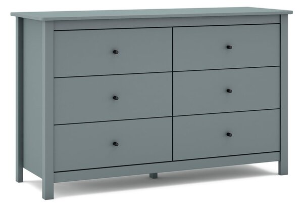 Szarozielona komoda z litego drewna sosnowego 130x80x45 cm Misti – Marckeric