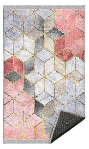 Szaro-różowy dywan odpowiedni do prania 80x140 cm – Mila Home