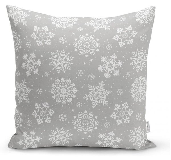 Zestaw 4 świątecznych poszewek na poduszki i bieżnika Minimalist Cushion Covers Snowflakes