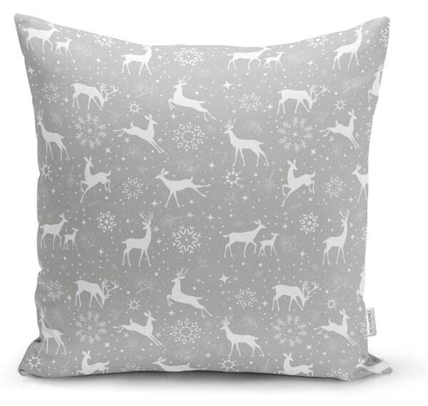 Zestaw 4 świątecznych poszewek na poduszki i bieżnika Minimalist Cushion Covers Snowflakes