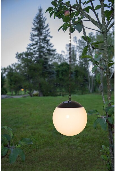 Wisząca solarna lampa ogrodowa Star Trading Globus, ø 20 cm