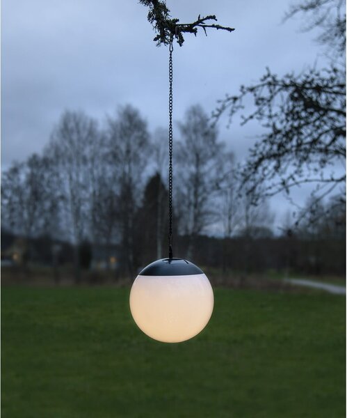 Wisząca solarna lampa ogrodowa Star Trading Globus, ø 20 cm