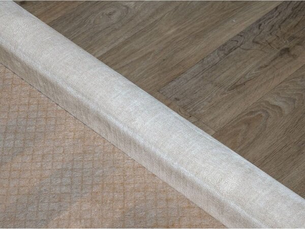 Beżowe tapicerowane łóżko dwuosobowe ze schowkiem ze stelażem 160x200 cm Jade – Bobochic Paris
